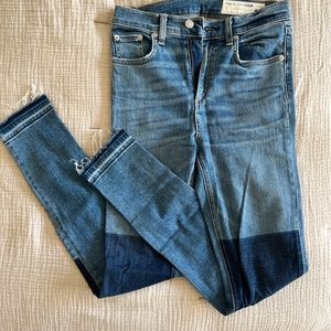 Rag and Bone straight leg color block jeans